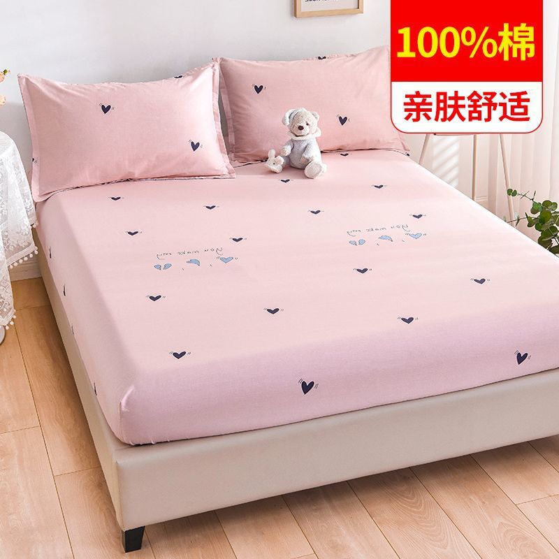 100% algodón cama de cama de algodón una sola pieza cubierta de cama casera todo incluido colchón antideslizante cubierta de cama nuevo tipo