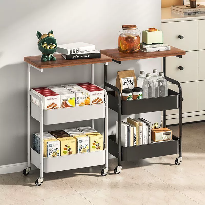 Kitchen floor-standing mobile storage trolley storage rack multi-layer vegetable snack storage rack bathroom toilet storage