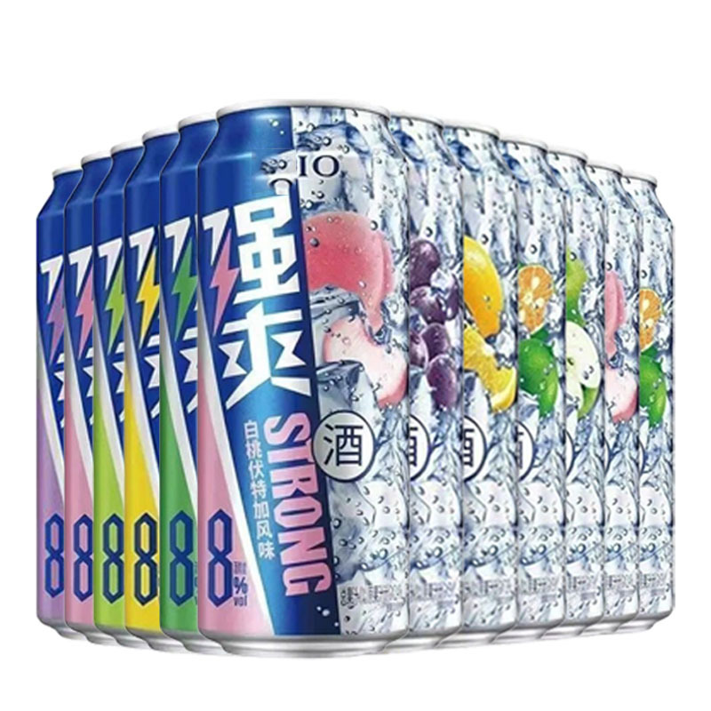 新日期强爽预调鸡尾酒整箱500ml*12罐8度果味酒气泡酒预调酒