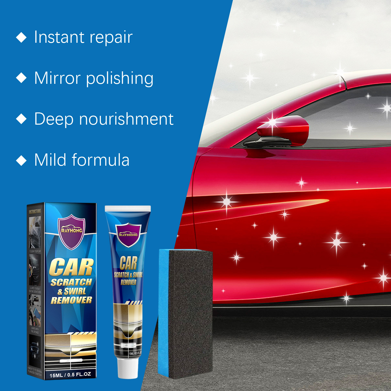 Rayhong Car Scratch Care Cream Paint Renovation Scratch Stain Removal Polishing Coating