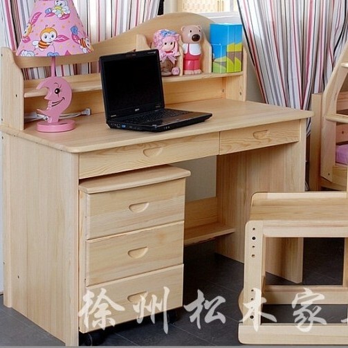 Pine Wood Furniture Desk Student Desk All Solid Wood Desk Writing Desk Children's Desk