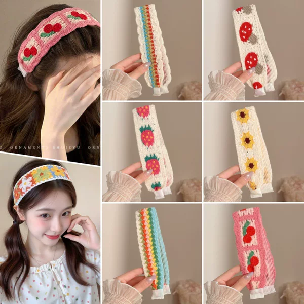Pastoral-style floral fringe hair clip made of soft and delicate fabric, suitable for daily use to secure stray hair, a gentle hair accessory