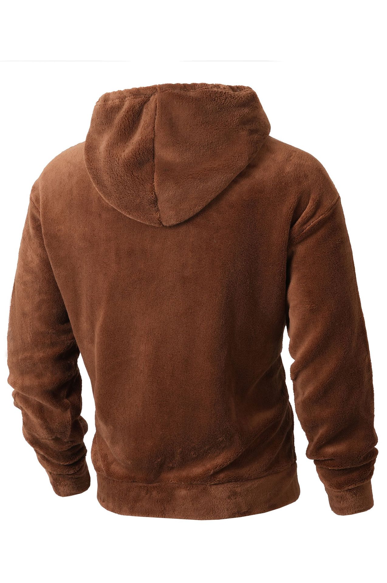 Men's Winter Hooded Sweatshirt Fleece-lined Pullover Oversized_voghion.com