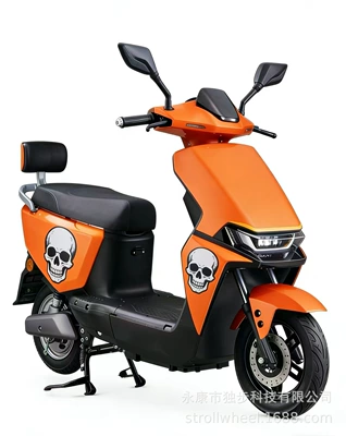 Cross-Border New Model B02 Electric Motorcycle with 275-10 Vacuum Tires for Convenient City Riding, Balance Scooter (Elektrikli motosikletlər) - orange-red-60v20ah-lead-acid-battery