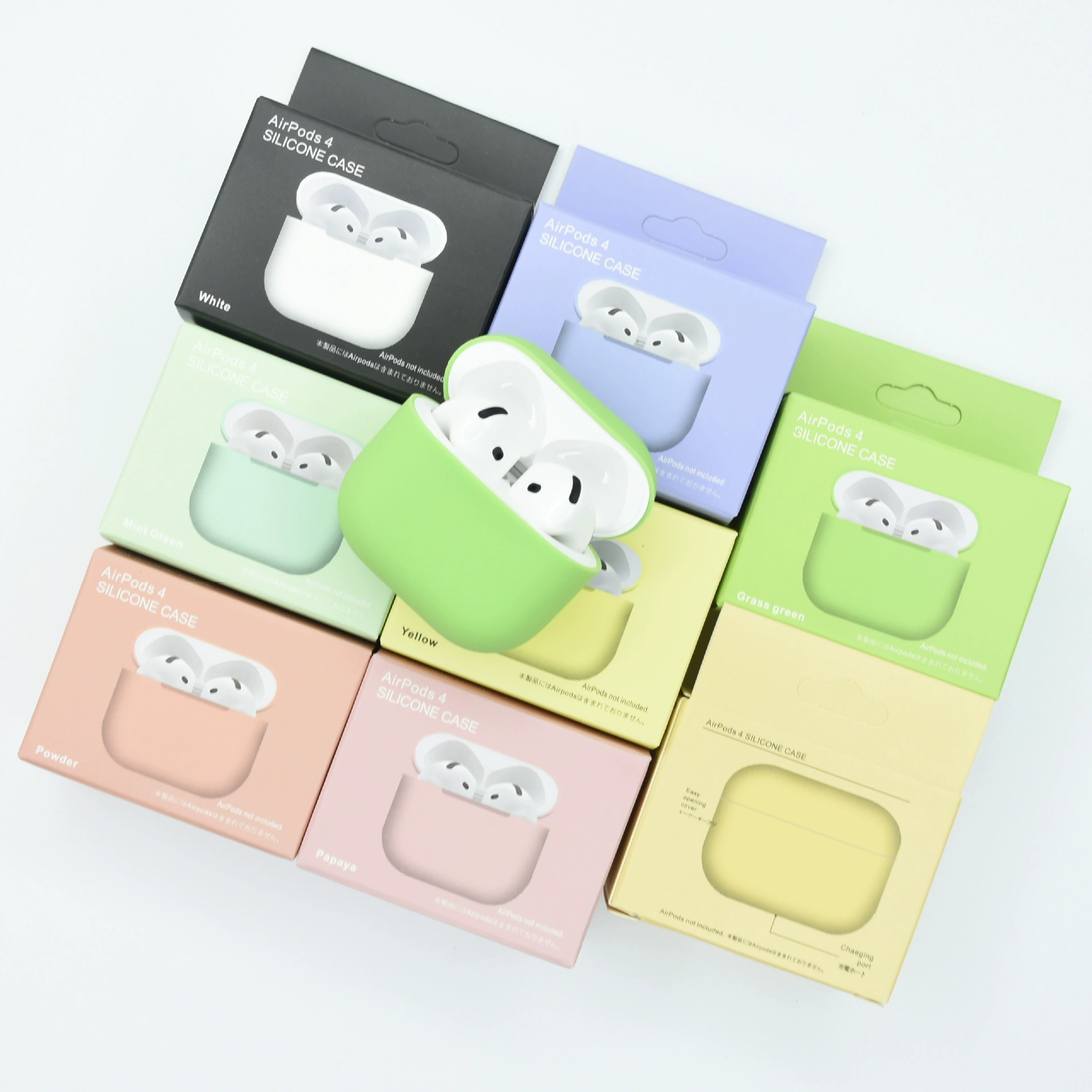 Для Apple Airpods 4 беспроводные Bluetooth наушники силиконовый защитный чехол анти-падение сумка для хранения жидкого сплит