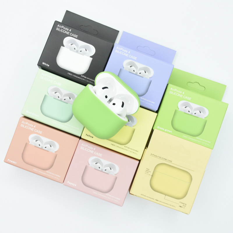 Suitable for Apple AirPods 4 Wireless Bluetooth Headset Silicone Protective Case Anti-Fall Cosmetics Bag Liquid Split Suitable for Apple AirPods 4 Wireless Bluetooth Headset Silicone Protective Case Anti-Fall Cosmetics Bag Liquid Split