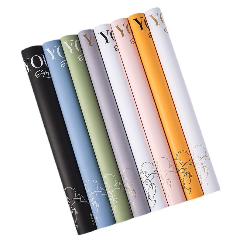 Fábrica de fiestas de flores románticas transfronterizas al por mayor papel de embalaje de flores flores de vacaciones ramo de flores de papel de embalaje impermeable