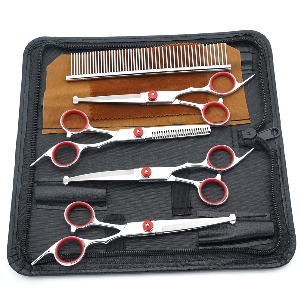 Ventas directas de fábrica de tijeras para mascotas, tijeras para cortar el pelo para perros, tijeras para cortar el pelo, tijeras de dientes delgadas para gatos, tijeras de aseo para mascotas