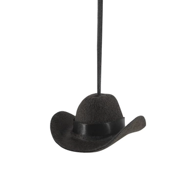 Xizang Cowboy Hat Car Pendant Xizang-Style Handmade Peace Knot Pendant Rope Car Hanging Rope Cross-Border Amazon (Car hanging) - cowboy-hat-pendant-black