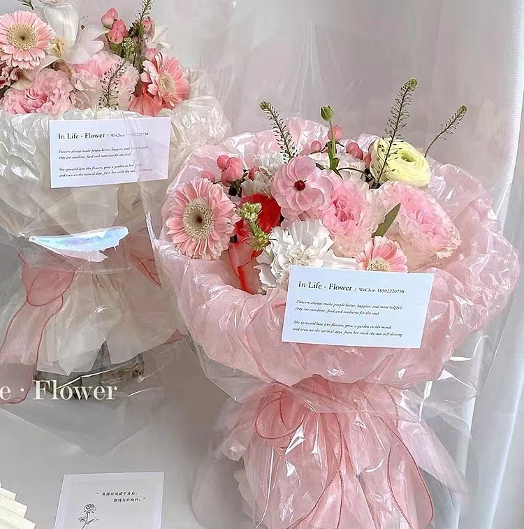 Papel de pera perla engrosada de estilo coreano ramo de papel de embalaje de flores papel de forro impermeable papel plisado material floral al por mayor