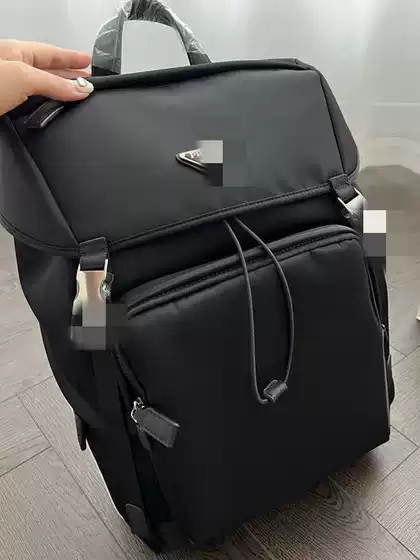 Prada Classic Nylon Backpack Large Capacity Parachute Travel Bag Short Trip Business Bag Unisex High-end Bag