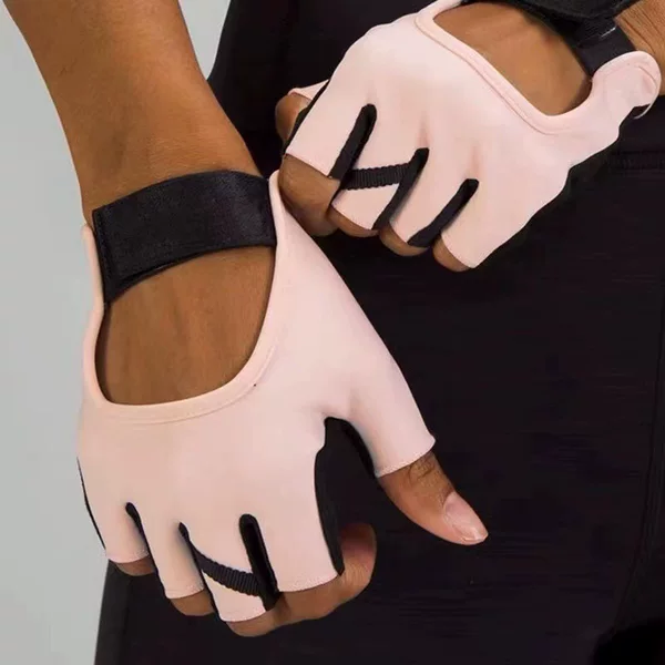 LU sports gloves luemon finger yoga weightlifting non-slip training half-finger gloves fitness gloves