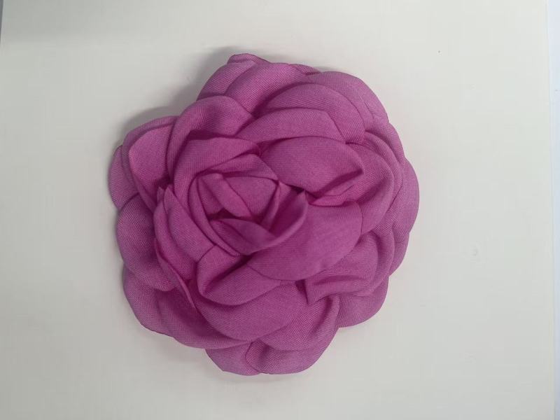 Caro同款烤边布艺花朵9cm立体烧边花朵diy发饰鞋帽胸花饰品配件|undefined