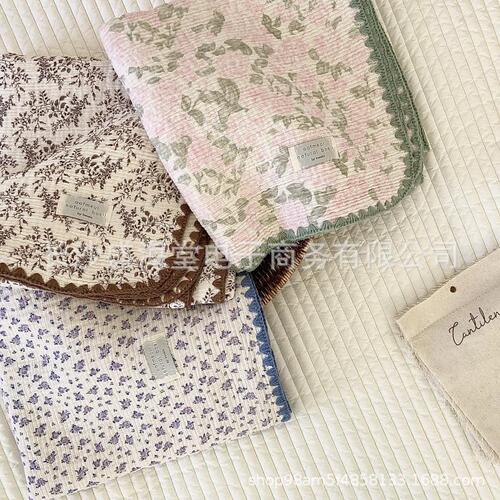 Korean Instagram baby blanket three-layer cotton gauze baby bath towel summer cool blanket children air conditioning spring towel blanket