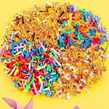 两脚钉双脚钉彩色儿童手工diy金色二角钉分脚钉幼儿园制作材料包