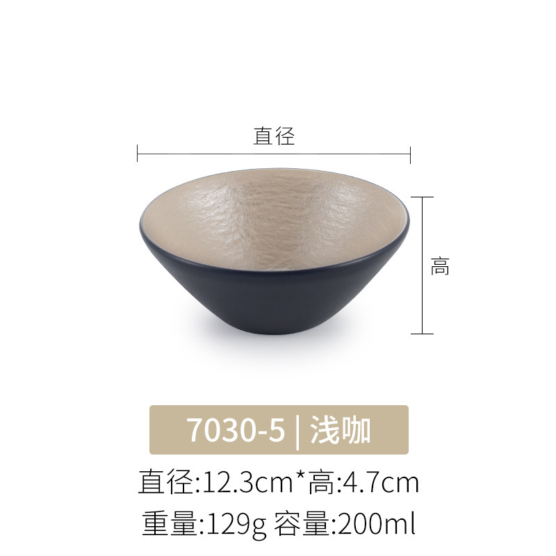 メラミン小ボウル業務用和食器 5 インチライスボウルスープボウルクリエイティブ模造磁器レトロ笠ボウルデザートボウル|undefined