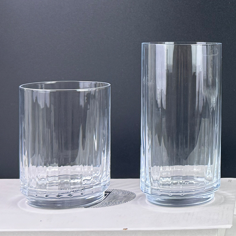 Vaso de vino tinto con hilo prismático Vaso de cristal alto Vaso de vino de borgoña para el hogar nórdico Vaso de champán