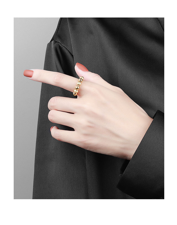 Wholesale Simple Style Geometric Copper Plating Open Rings Anxiety Ring display picture 8