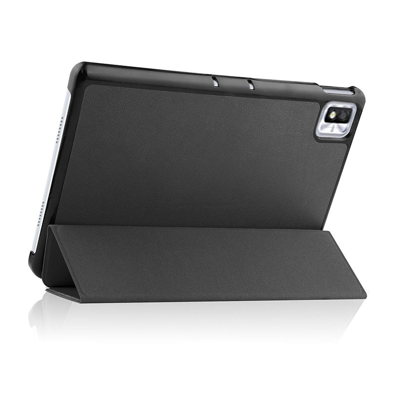 For TCL Tab10S 9080G 10.1 inch 2021 flat protective case tri-fold caster leather case