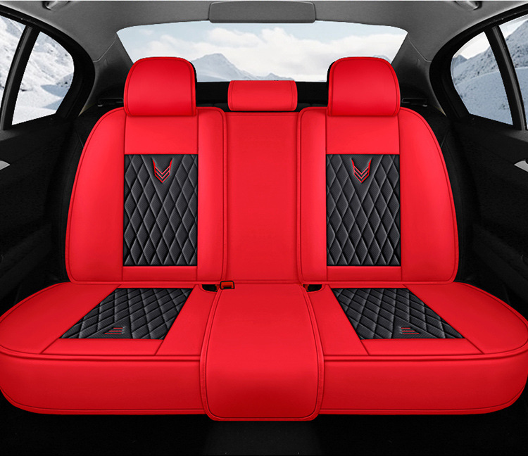Car Seat Cushion, Waist Support, Wing Protection, Five-Seater Four-Season Cushion, All-Inclusive Seat Cover, Seat Cushion, Nappa Leather, Amazon Europe and America Cross-Border