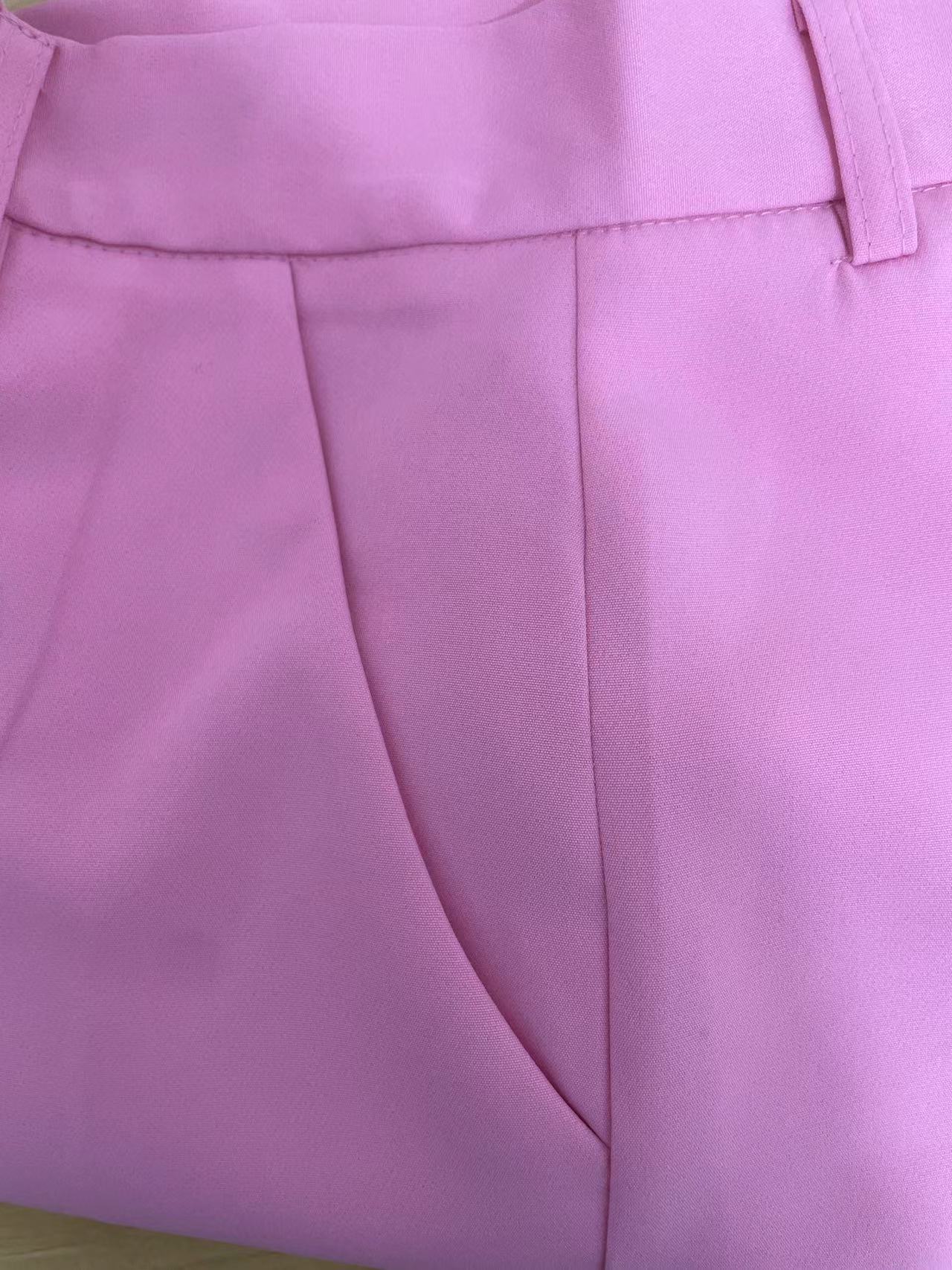 High waisted straight wide leg casual trousers_mkmklike.com