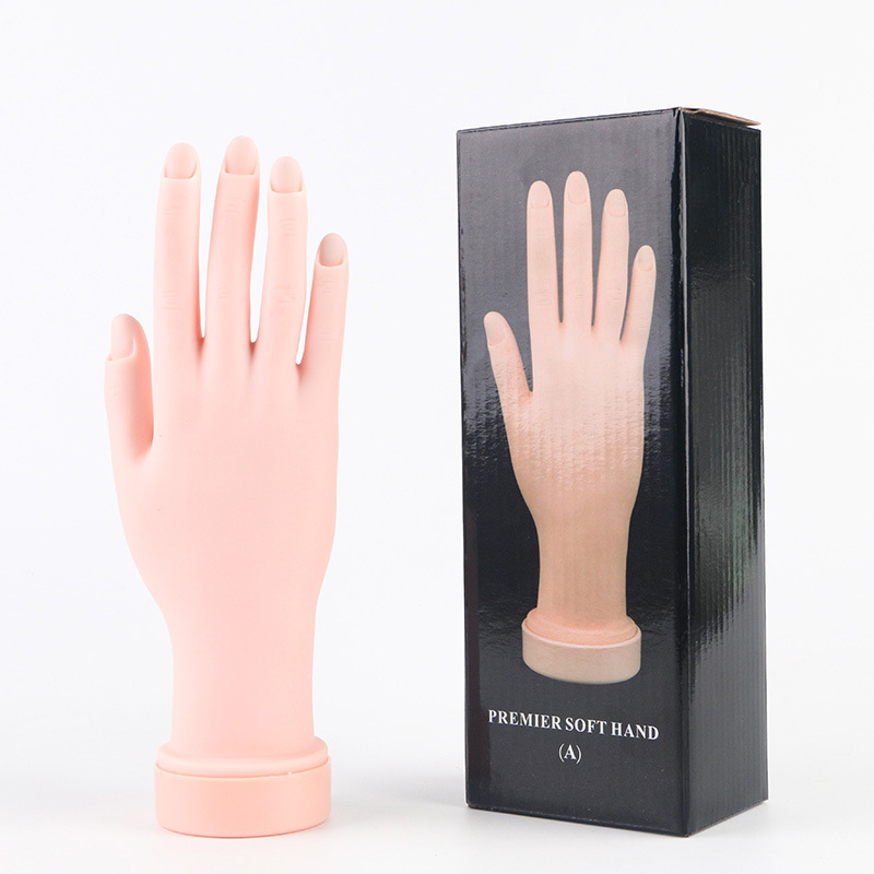 Nail art beginners practice prosthetic hand can be inserted nail piece nail shop display practice hand rubber hand model in stock Nail art beginners practice prosthetic hand can be inserted nail piece nail shop display practice hand rubber hand model in stock