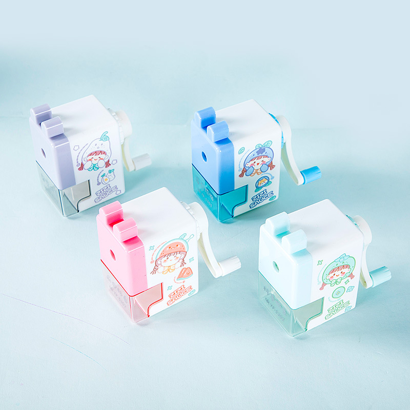 YP-5302 fruta niña Sacapuntas de lápiz de mano de los niños pluma automática alimentación sacapuntas Sacapuntas de lápiz de forma Linda