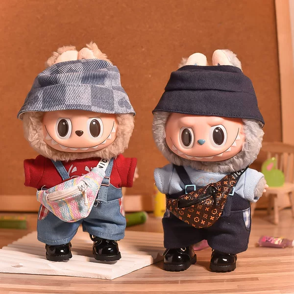 Wool cloth cloth messenger bag 15/20CM cotton doll waist bag 3/4/6 BJD change clothes accessories