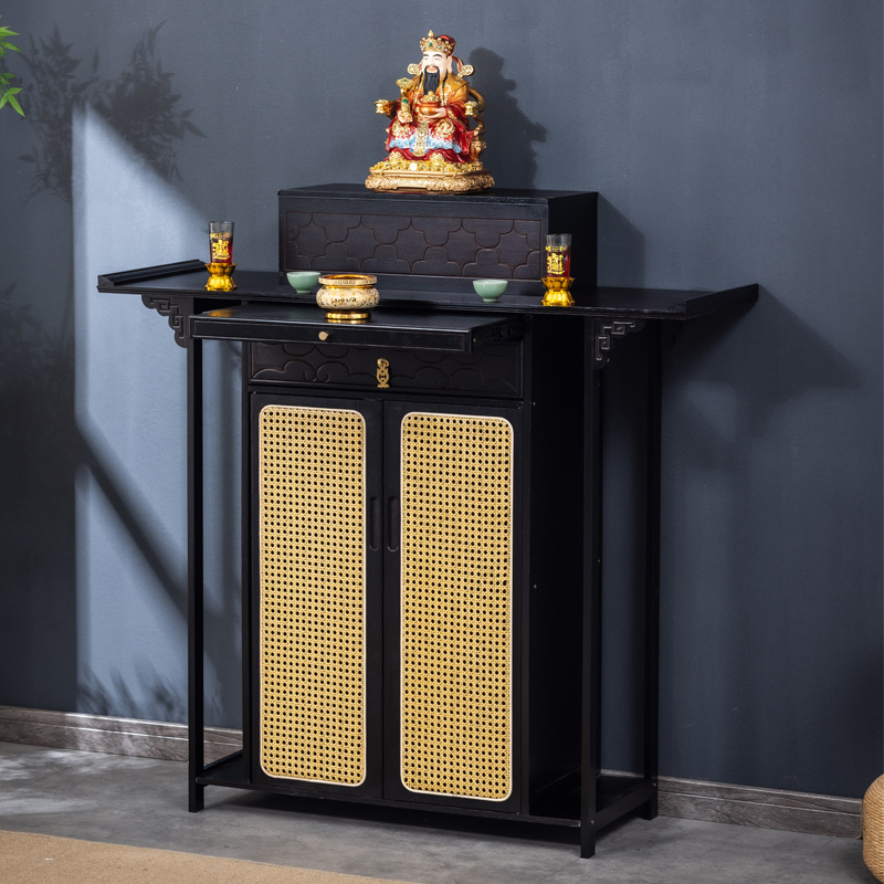 Altar Table for Home Use, Offering Table for Household Deities, Chinese-Style Incense Table, Guanyin Buddha Statue Offering Stand, God J*