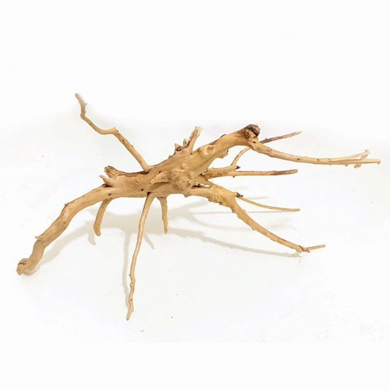 Набор для ландшафтного оформления аквариума с корягой, корнями рододендрона, моховыми деревьями, водными растениями, маленькими укрытиями для корней и подводными украшениями.