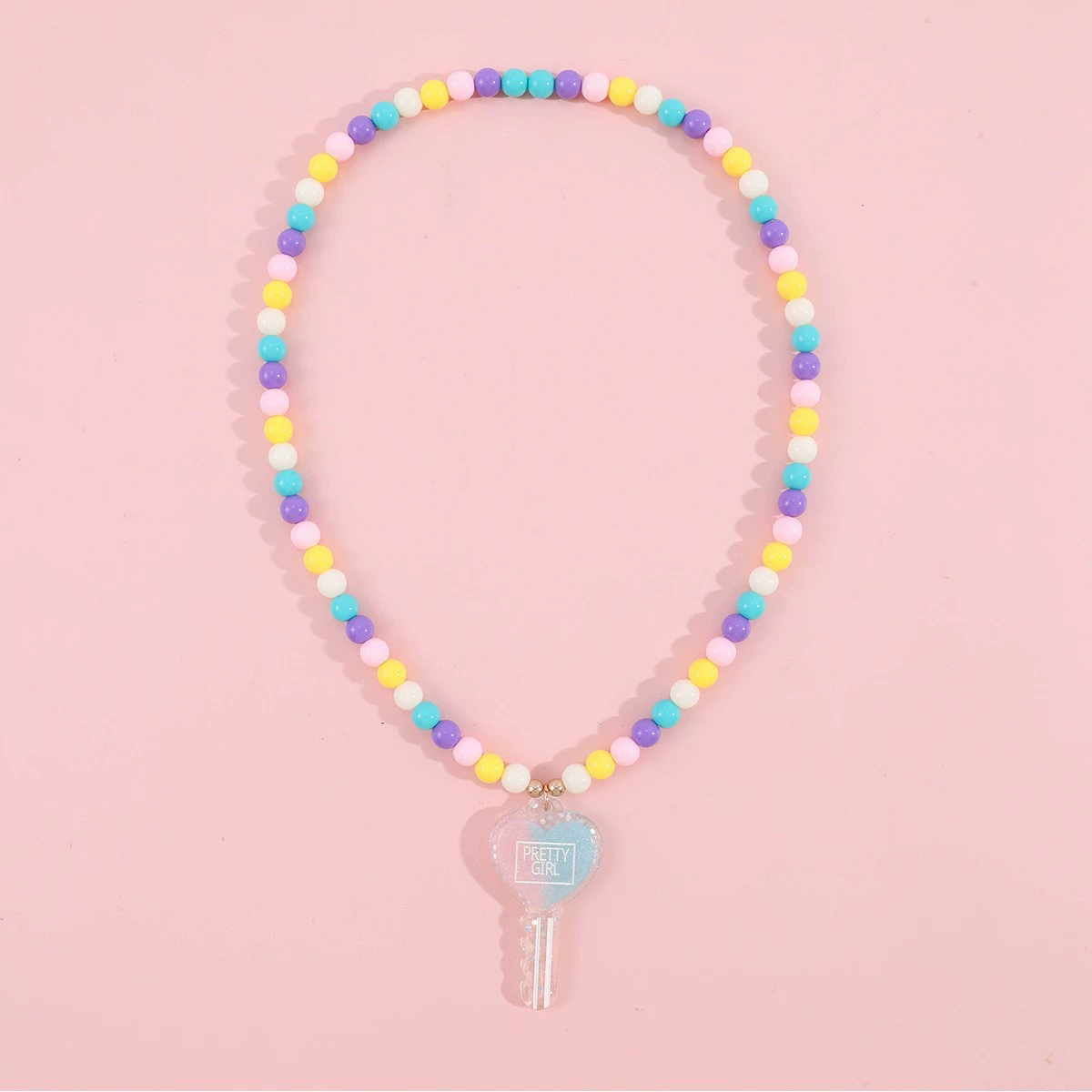 Children's acrylic accessory, pendant, necklace, chain, set