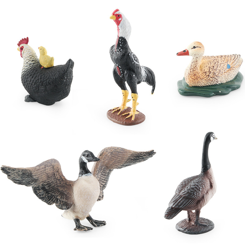Simulación madre pato pollo gallina pollo Canadá ganso granja aves de corral pollo pato ganso modelo animal decoración exportación