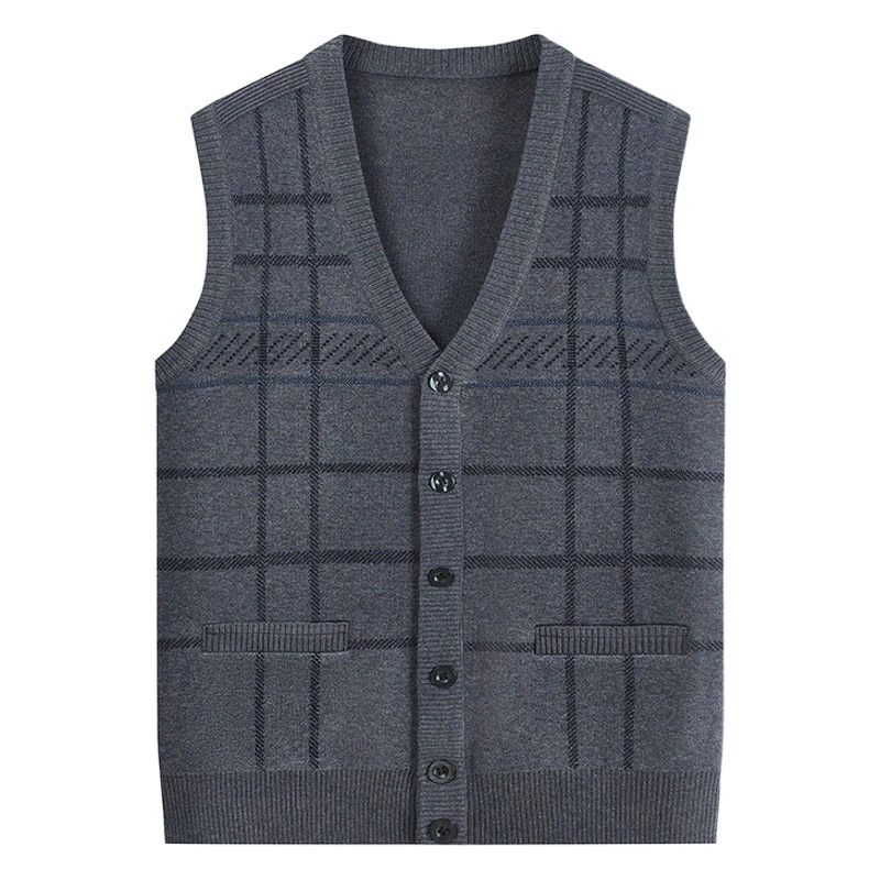Папа носит весенне-осенний жилет, вязаный кардиган, утолщенный мужской жилет для отца, Жилет Для дедушки, одежда для стариков