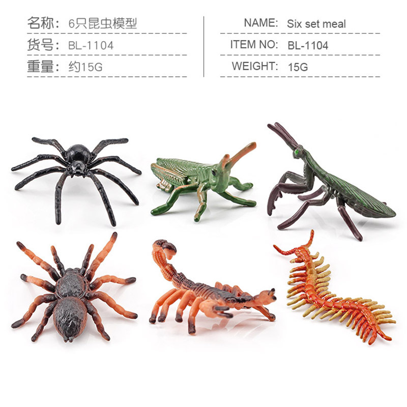 Sólido artificial abeja araña mariposa Naruto ciempiés insecto modelo animal juguete de los niños arena bandeja Decoración