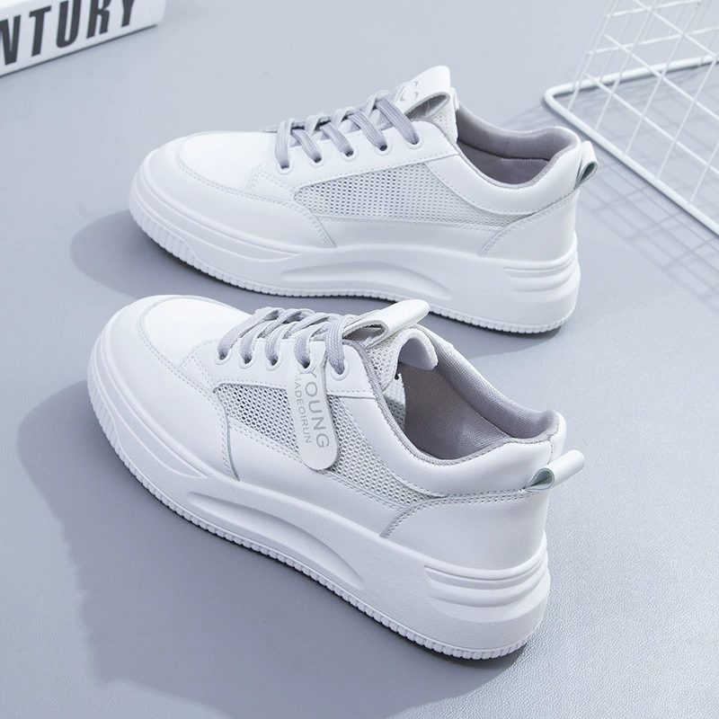 Женские кроссовки из сетки, новинка 2024 года, летние дышащие кроссовки с перфорацией, спортивные, повседневные, универсальные женские туфли