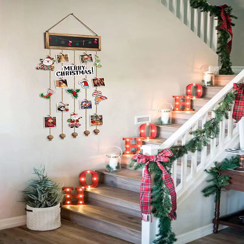 Amazon familia creativa decoración de la pared colgante funcional pizarra magnética foto colgando pantalla marco