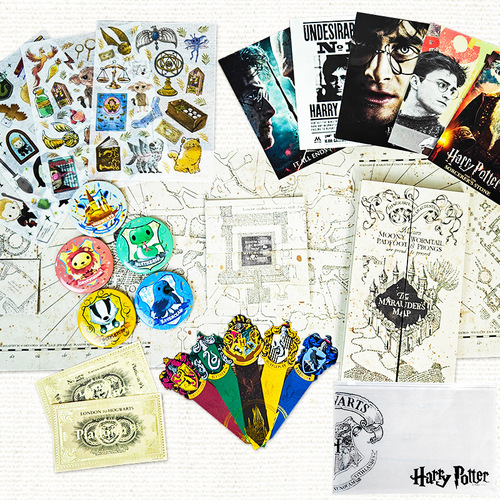 Genuine Harry Potter notebook diary retro A5 loose-leaf ledger four schools Hogwarts surroundings