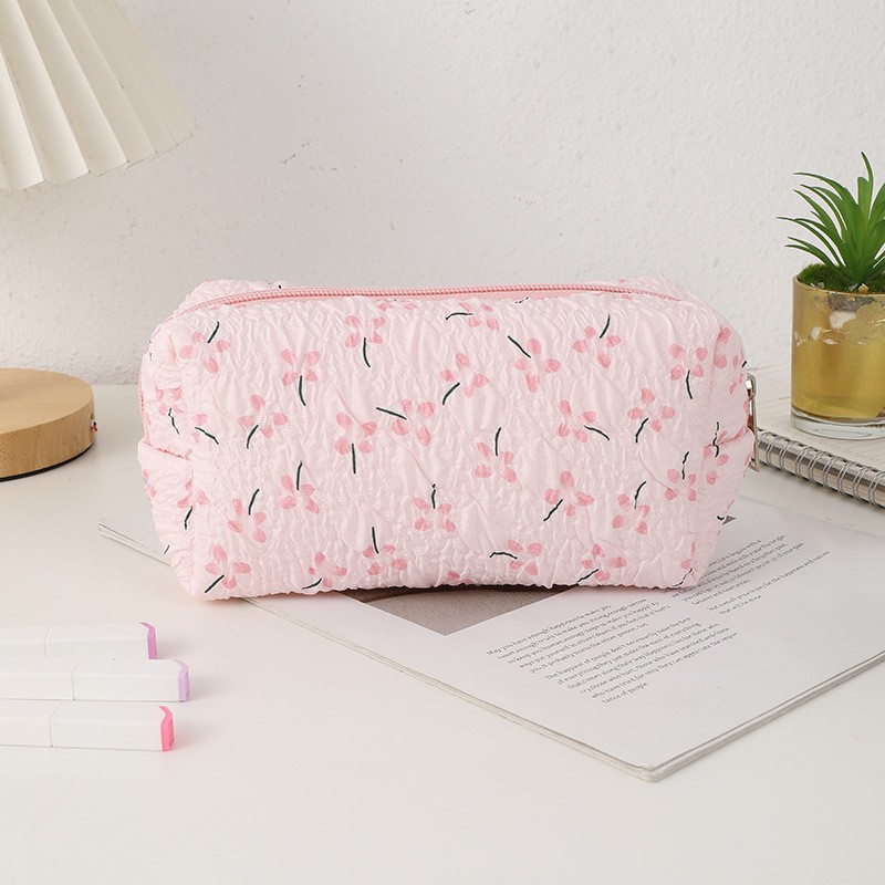 42g Weight Pencil Case Stationery Type 1 Piece Quantity Class, Learning, School Occasion Polyester Material Ditsy Floral Pattern Cute Style 1 Piece Ditsy Floral Class Learning School Polyester Cute Pencil Case 6