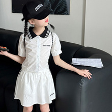 女童夏款学院风套装韩版明星同款套装 张元英同款