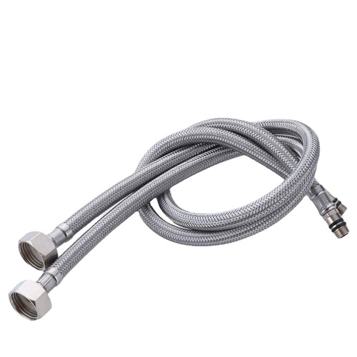 Cold and hot braided faucet basin sink basin soft tube single head stainless steel water inlet pipe