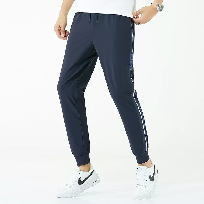 冰丝运动裤男士裤男夏季薄款透气弹力宽松直筒休闲束脚工装裤9258