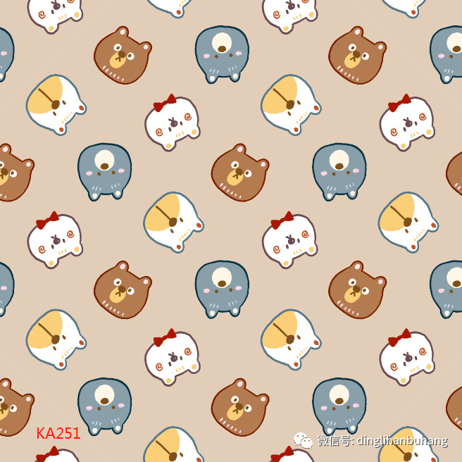 卡通数码好色彩印花热转移涤纶碎花牛津布雪纺尼龙小碎花面料布料