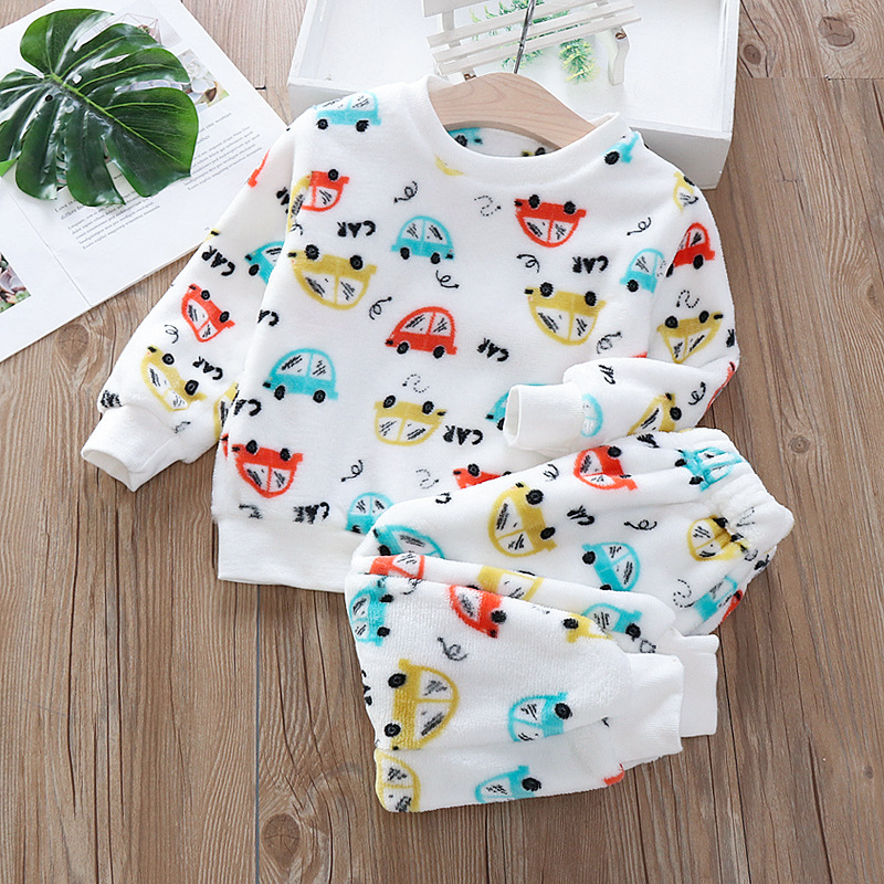 Flannel pajama set car