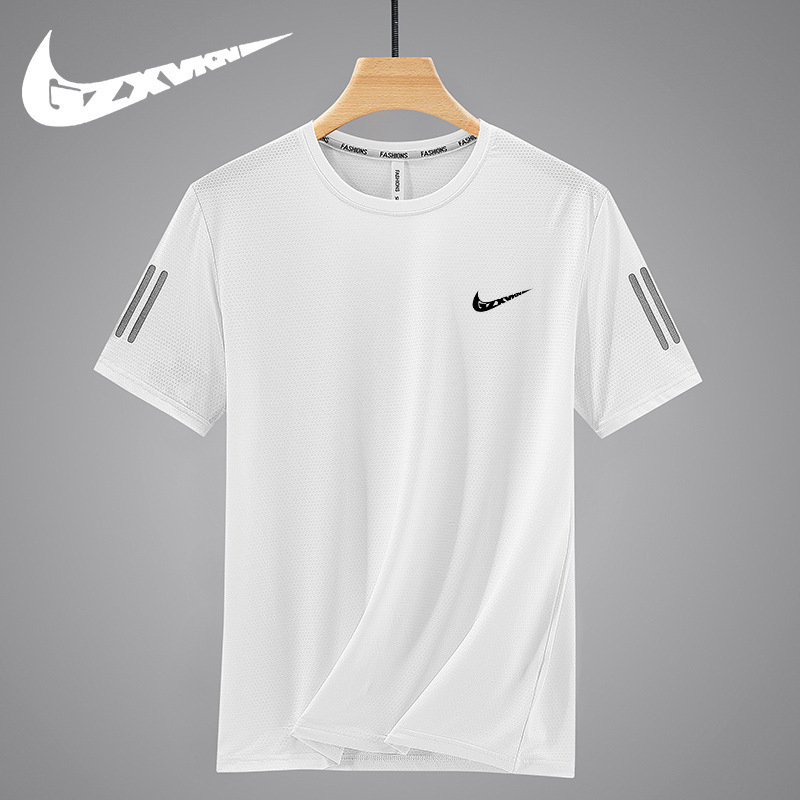 Ice Silk Quick-drying T-shirt Sports Thin T-shirt Summer Top Loose Men's Short-sleeved Men's Mature Men's Clothing Ice Silk Quick-drying T-shirt Sports Thin T-shirt Summer Top Loose Men's Short-sleeved Men's Mature Men's Clothing