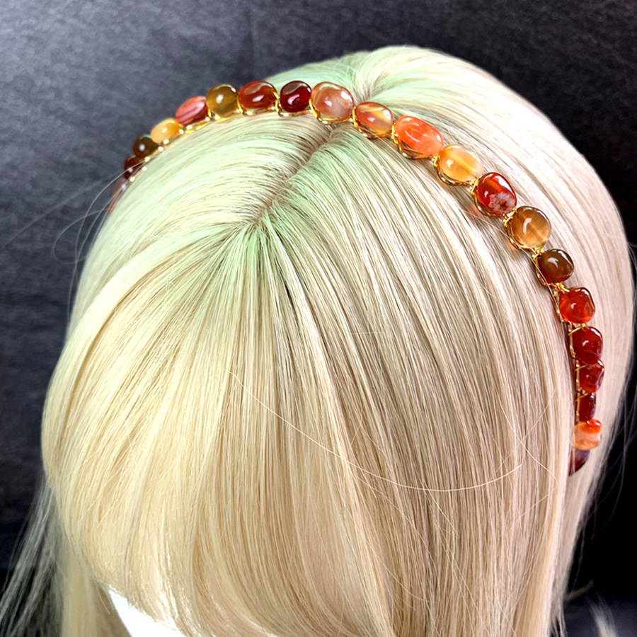 Lady Streetwear Geometric Crystal Hair Band display picture 2