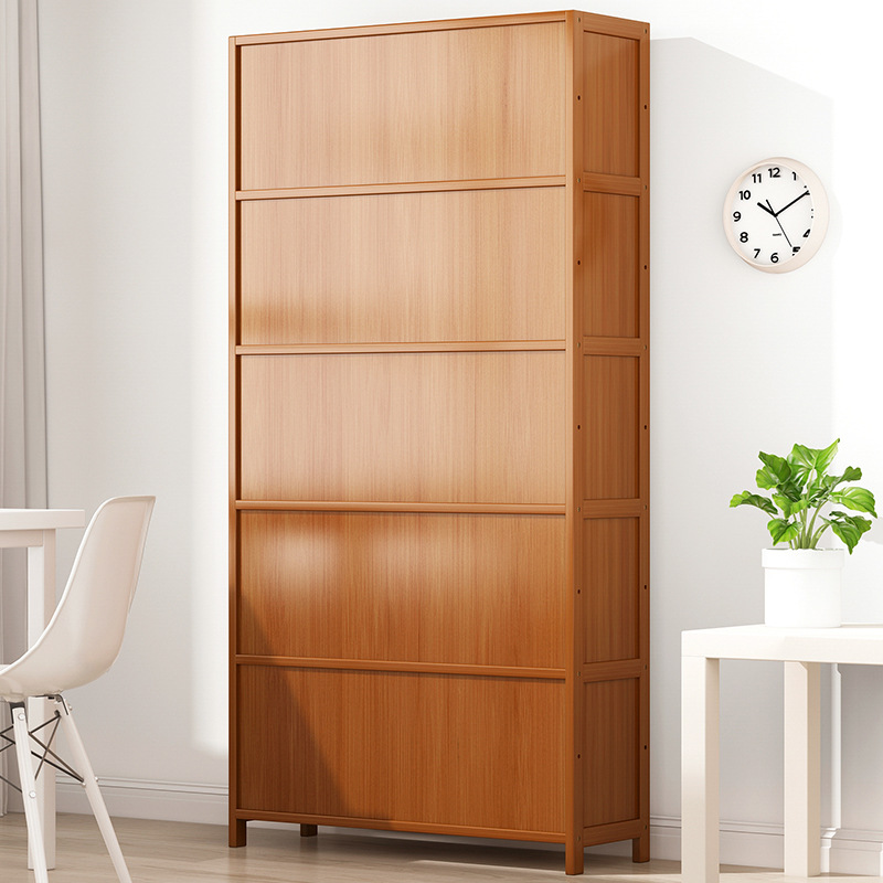 Home living room solid wood small bookshelf rack floor-standing multi-layer storage bookcase indoor children's storage display rack