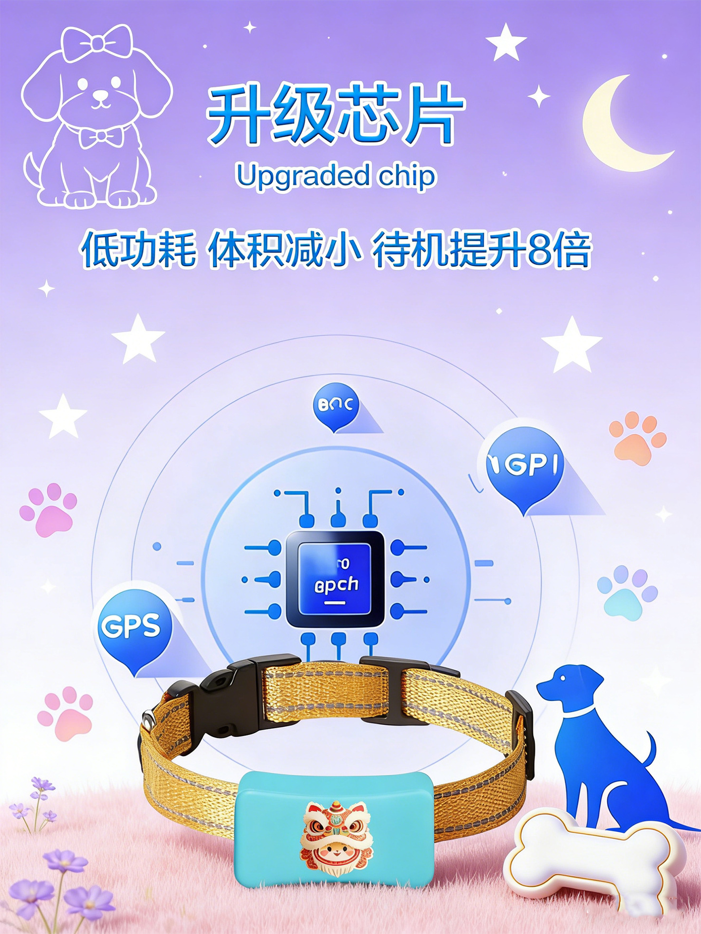 Pet locator, anti-lost device for dogs, GPS collar for tracking cats, waterproof sports tracker, puppy locator