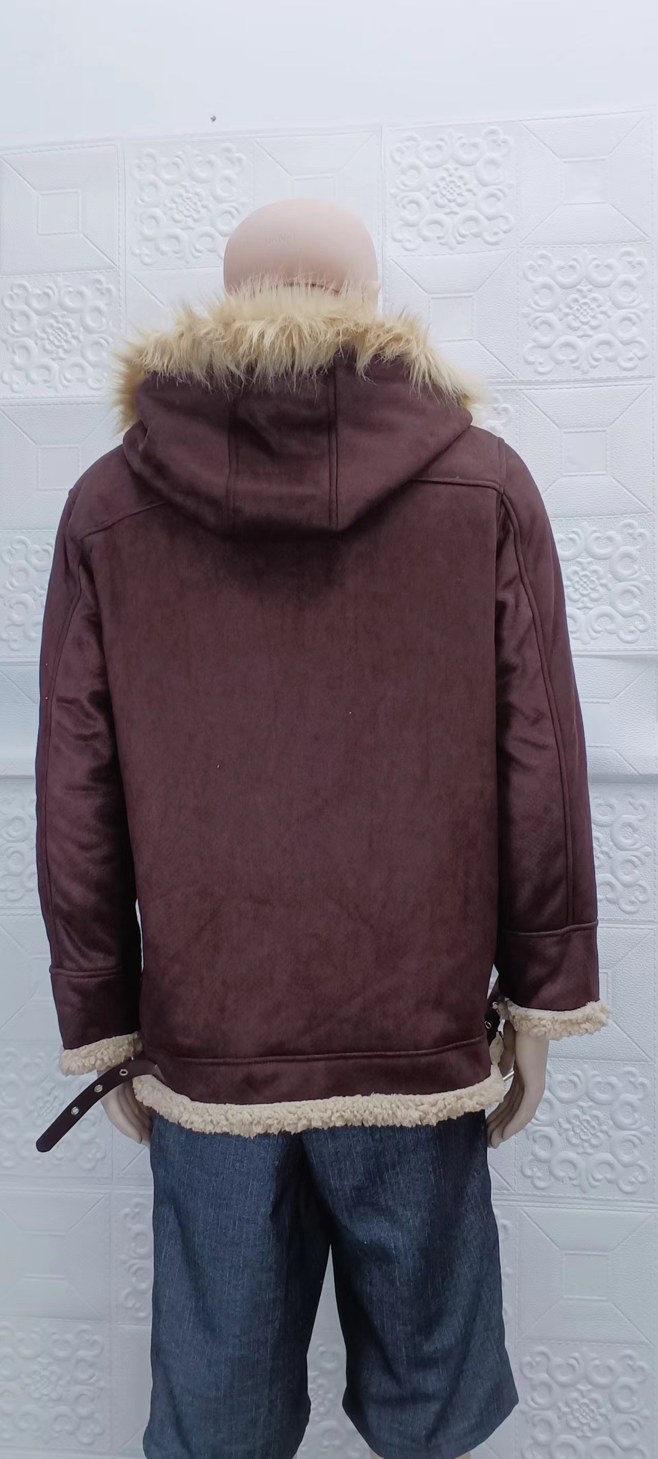 Men's Jacket Leather Winter Coat For Men Thickened Fur Lined_voghion.com