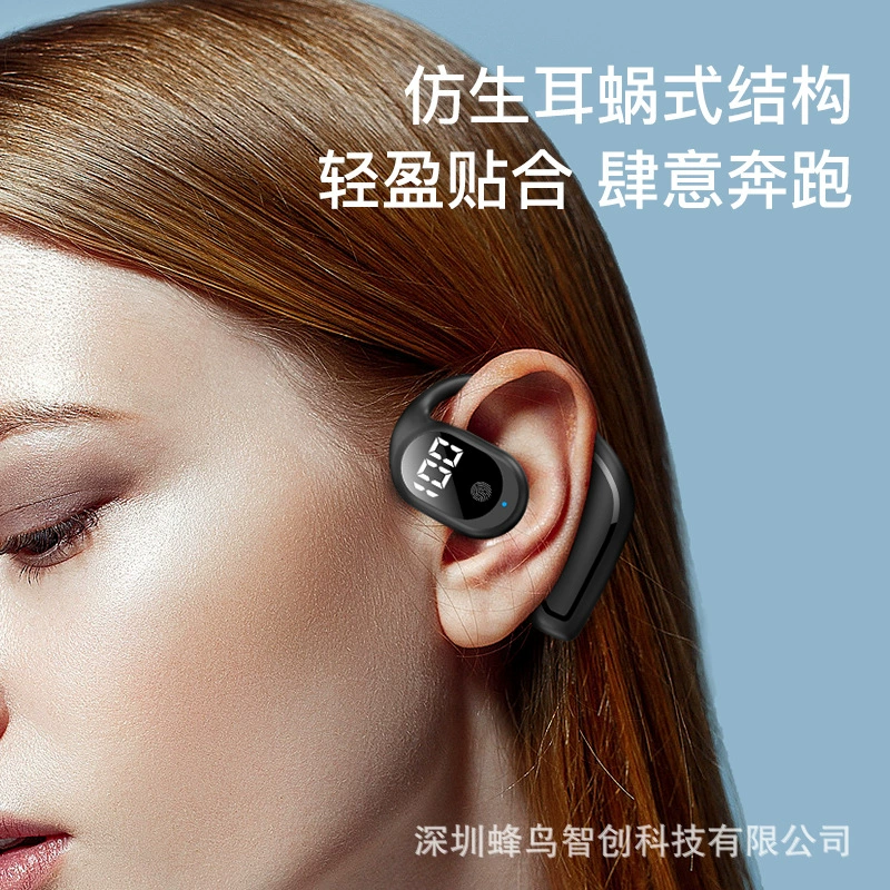 Новый шумоподавляющий беспроводной Bluetooth-з headset с большой батареей и длинным временем работы, цифровой дисплей 5.3, не вставной, автомобильный спортивный гарнитур