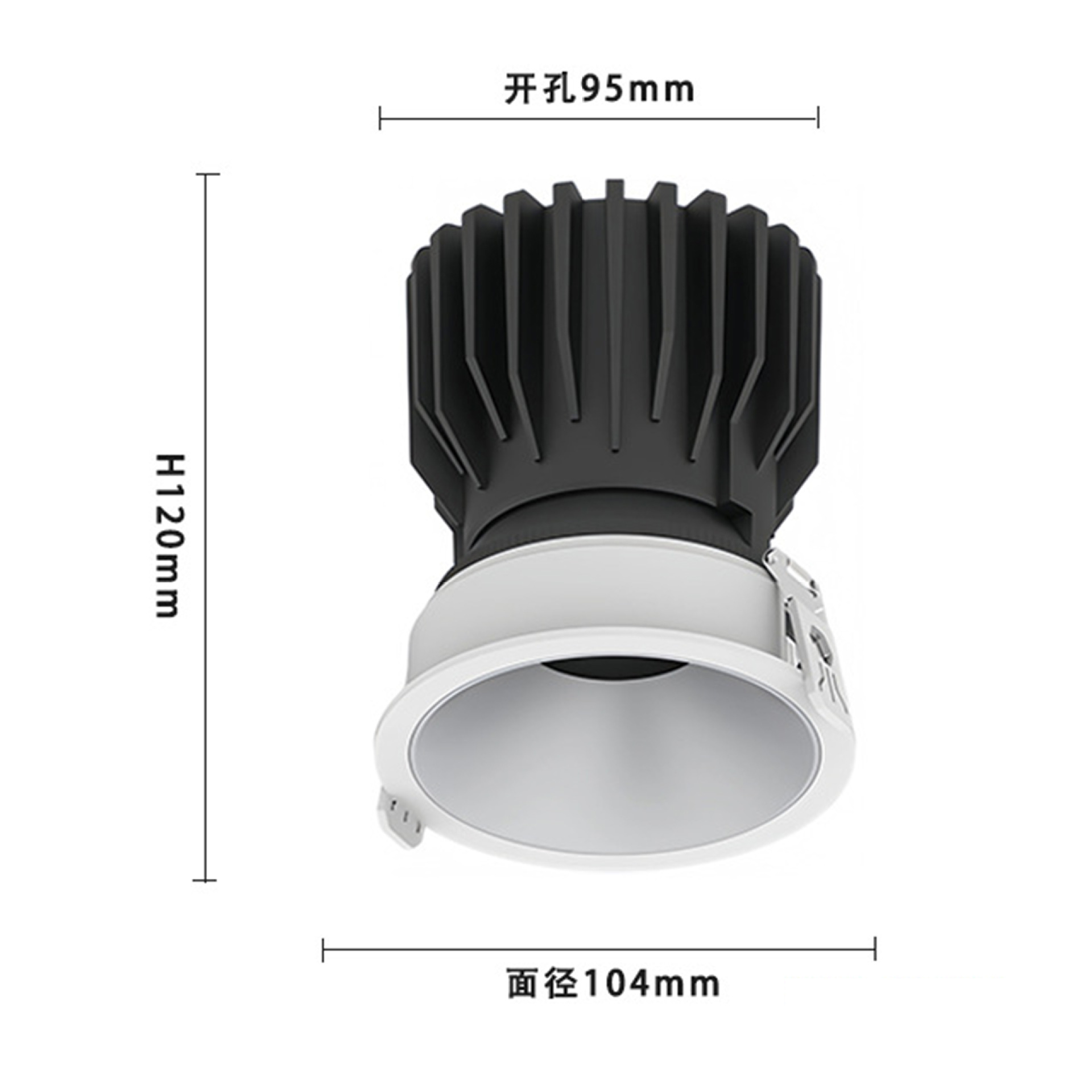 alta visualización y profundidad escondido anti-deslumbrante foco cob hogar sala de estar incrustado led downlight todo el espectro lavado pared sin lámpara principal image 8
